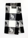 1 Piece Tea Towel KANGAROO & KOALA Black & White N-TEA