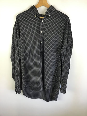 Premium Vintage Shirts/ Polos - Black Checked Ralph Lauren Button Down - Size L - PV-SHI102 - GEE