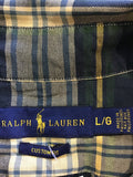 Premium Vintage Shirts/ Polos - Yellow/ Navy Ralph Lauren Button Down - Size L - PV-SHI104 - GEE