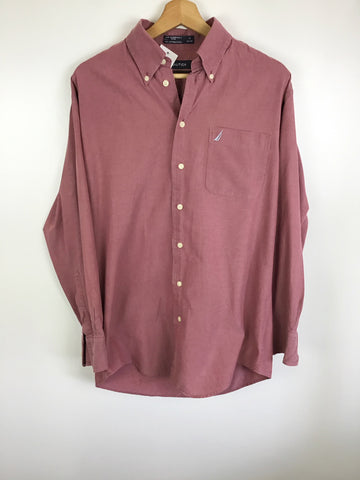 Premium Vintage Shirts/ Polos - Maroon Nautica Button Down - Size L - PV-SHI125 - GEE