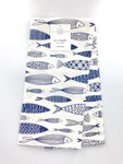 1 Piece Tea Towel HELLO SUMMER Fish Blue N-TEA