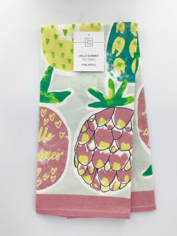 1 Piece Tea Towel HELLO SUMMER Pineapple N-TEA
