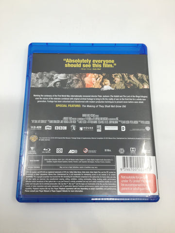 Blu-Ray - They Shall Not Grow Old - MA15+ - DVDBLU339 - GEE