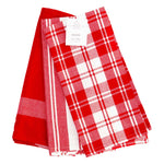 3 Piece Tea Towel Set MADRID Red N-TEA